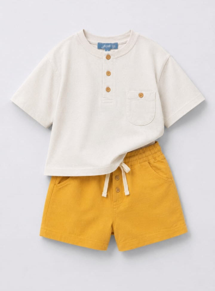 Cream & Mustard Boys’ Summer Set