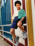 Color Block Kids T-Shirt & Shorts Set