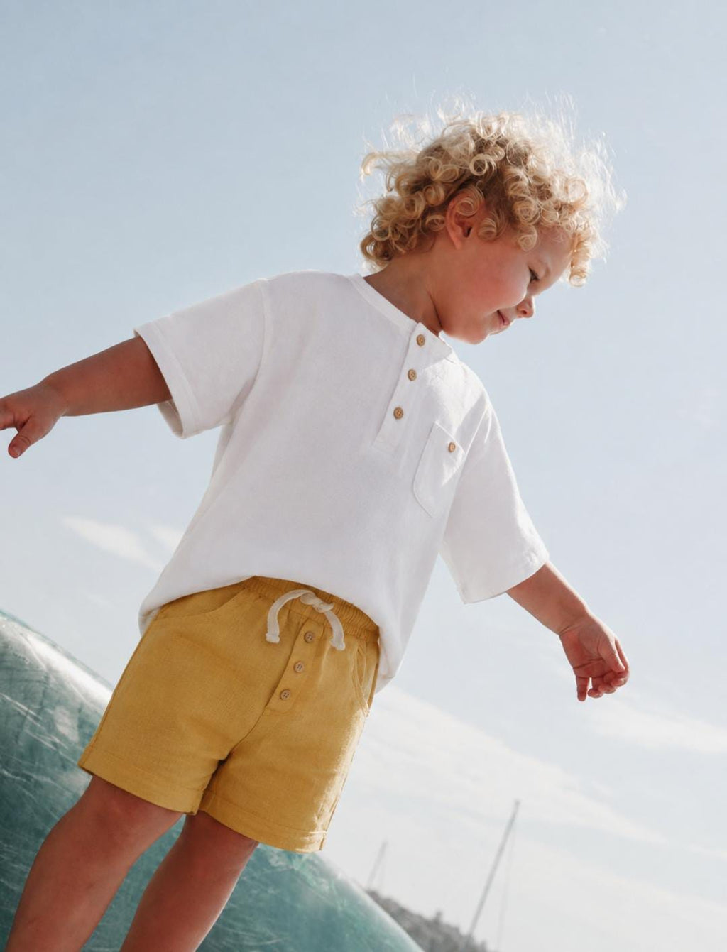 Cream & Mustard Boys’ Summer Set