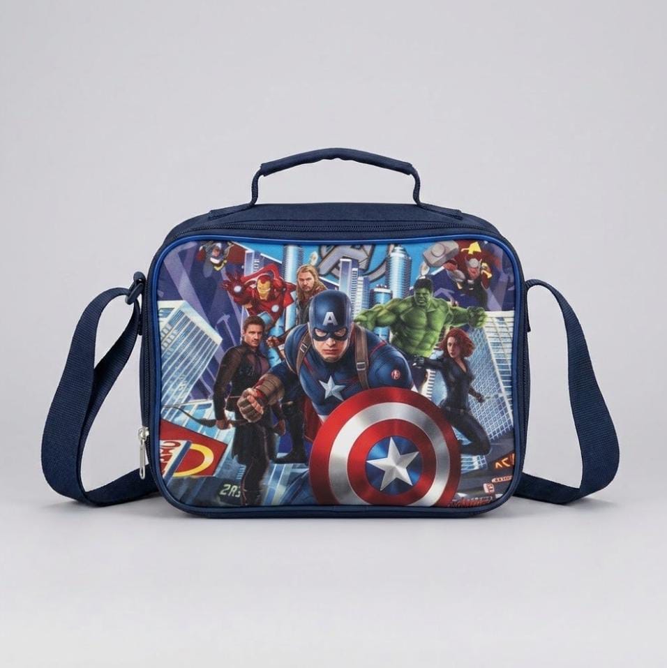 Super hero's navy lunch bag