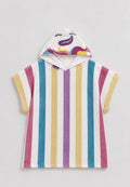 Pattern hooded Towel Poncho