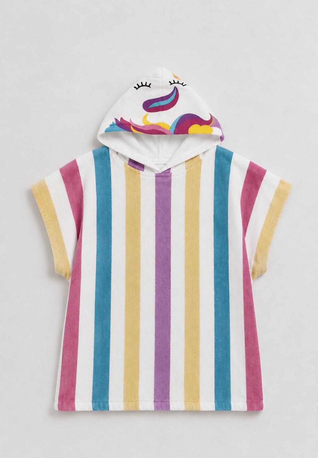 Pattern hooded Towel Poncho