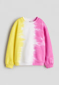 Pink & Yellow Tie-Dye Crewneck Sweatshirt