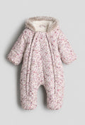 Floral Padded fleece Baby overall