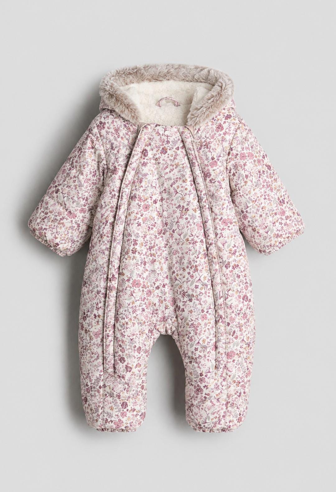 Floral Padded fleece Baby overall