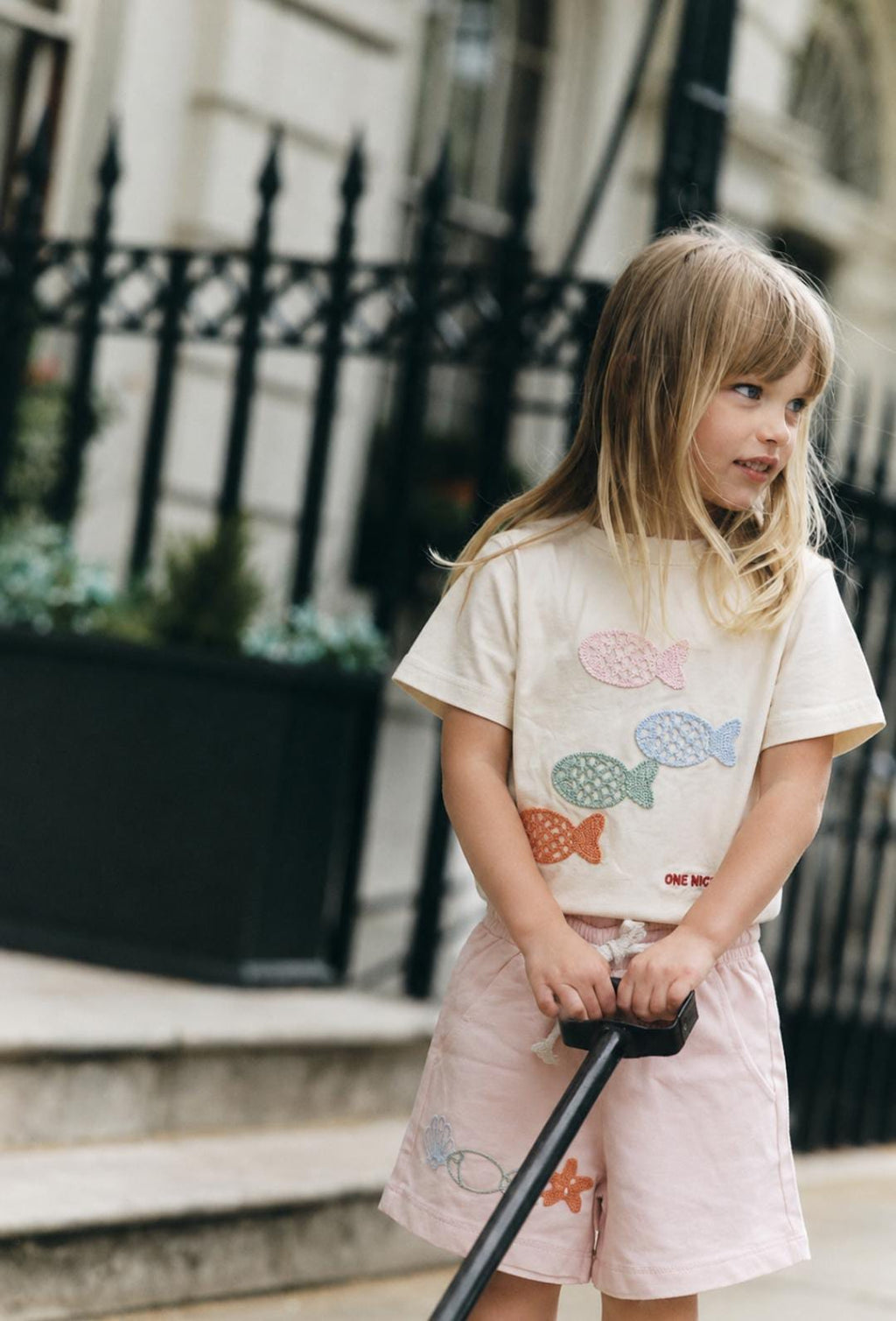Pastel Fish Embroidered Summer Set