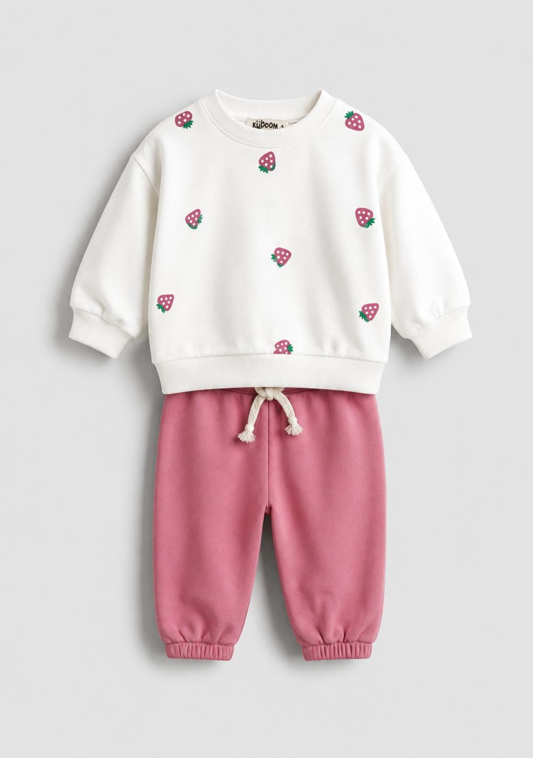 Pink Strawberry Sweetheart Jogger Set