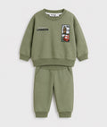London Adventure Kids Tracksuit Set – Olive Green