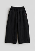 black Wide-Leg Sweatpants