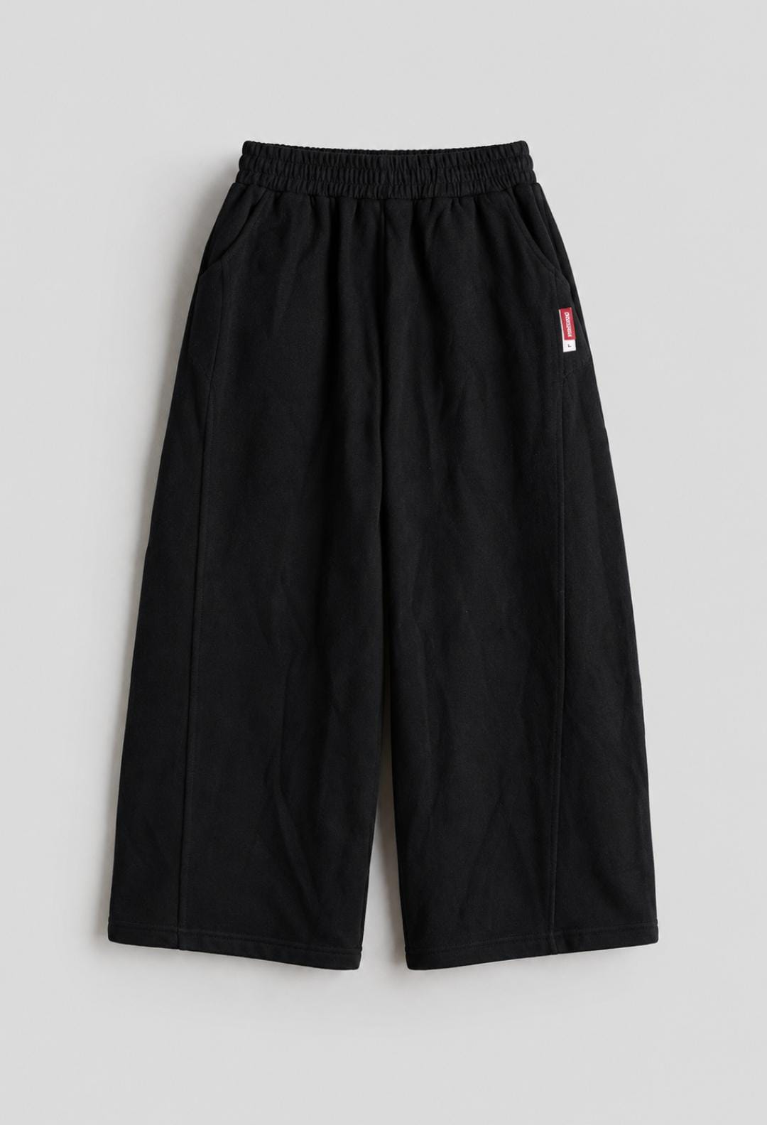 black Wide-Leg Sweatpants