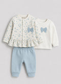 Baby Blue Bow 3-Piece Outfit Set