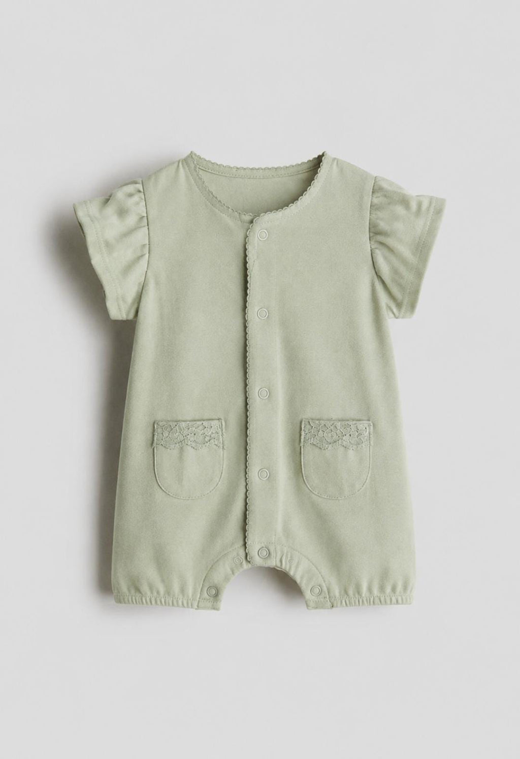 Sage Bloom Baby Romper