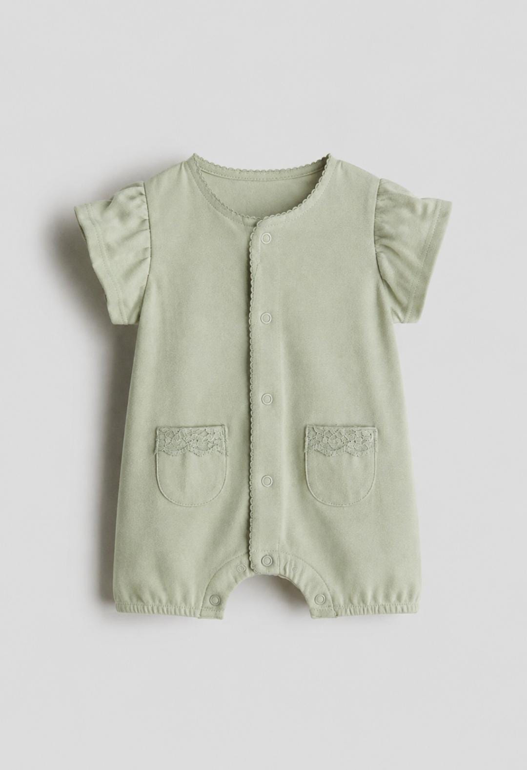 Sage Bloom Baby Romper
