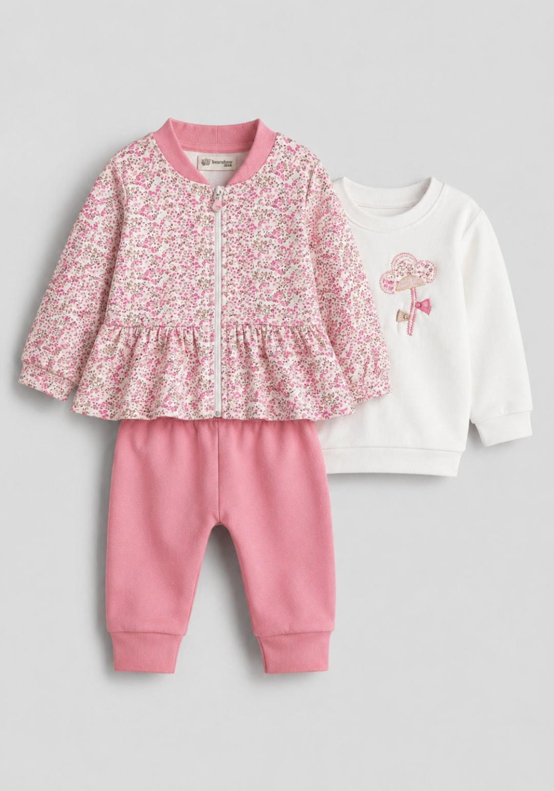 Pink Floral 3-Piece Girls’ Set