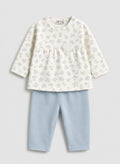 Baby Blue Heart Two-Piece Set