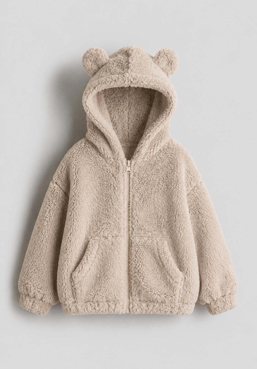 Cozy Bear fur beige hoodie