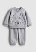 Grey Lion Baby Sweatshirt & Jogger Set