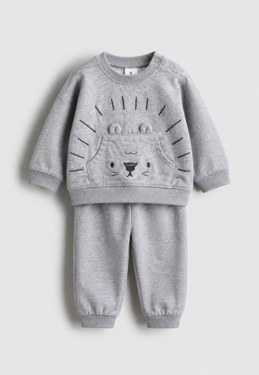 Grey Lion Baby Sweatshirt & Jogger Set