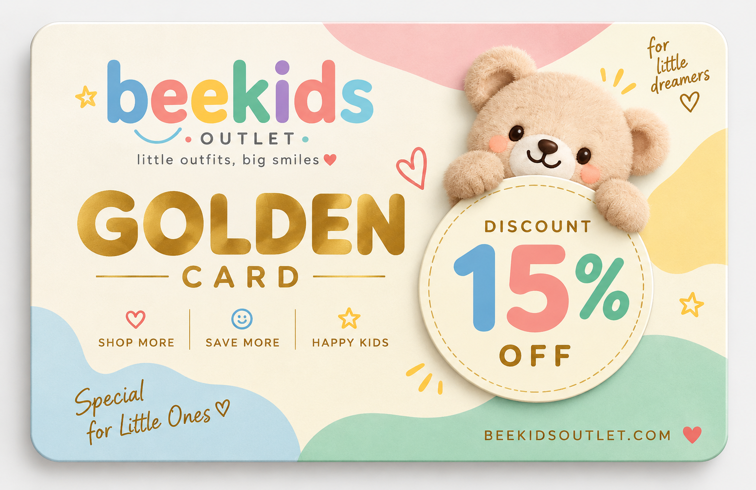 BEEKIDS GOLDEN CARD -EARNED WITH YOUR ORDERS - 10-Orders