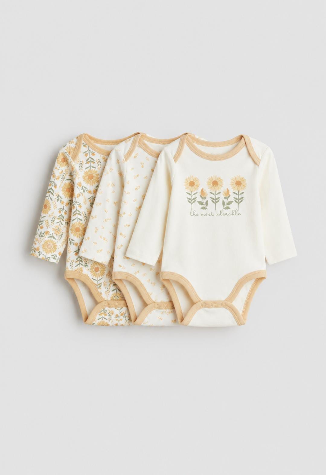 Sunshine Meadow 3-Piece Baby Bodysuit Set
