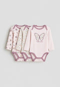 Butterfly Dreams 3-Pack Baby Bodysuits