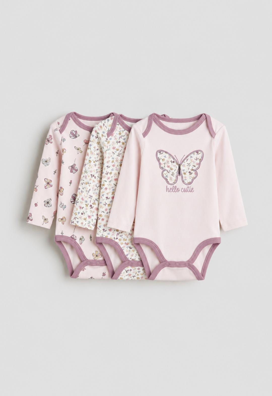 Butterfly Dreams 3-Pack Baby Bodysuits