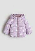 Little Bunny Lavender Puffer Jacket - fleece inside