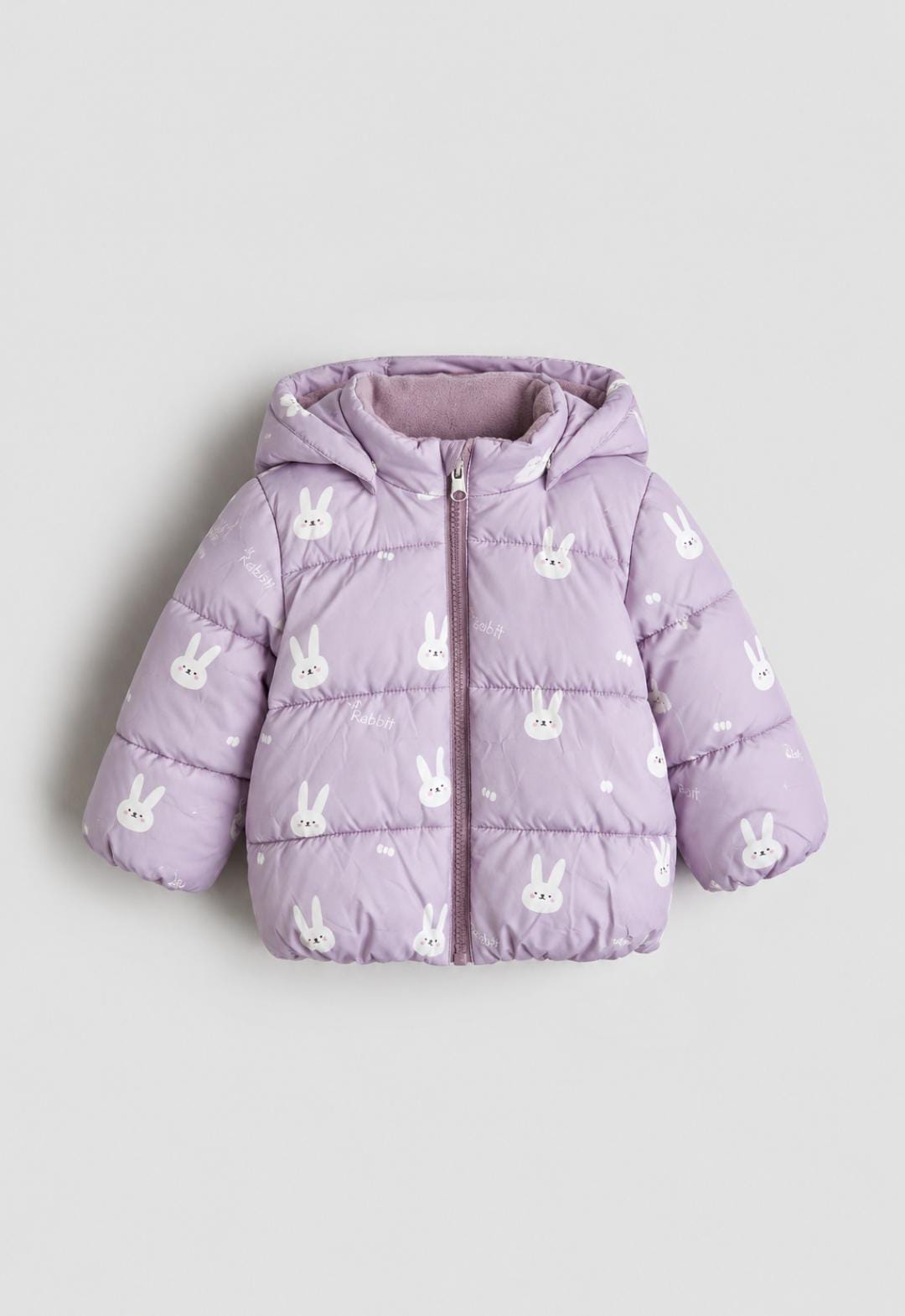 Little Bunny Lavender Puffer Jacket - fleece inside