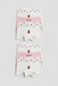 Girls’ Bear Print Boxer Briefs – 10 Pack