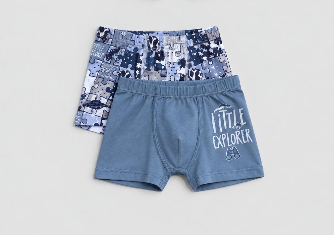 Boys’ Little Explorer 2-Pack Cotton Boxer
