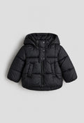 Black Hooded Puffer Jacket