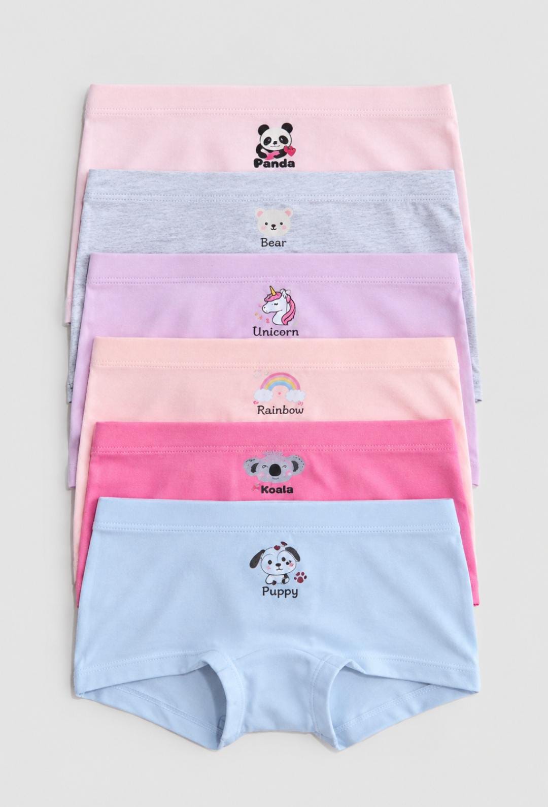 Pastel Animal Print Boxer Briefs – 6 Pack