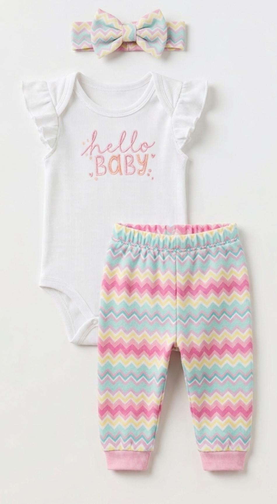 Hello Baby 3-Piece Set