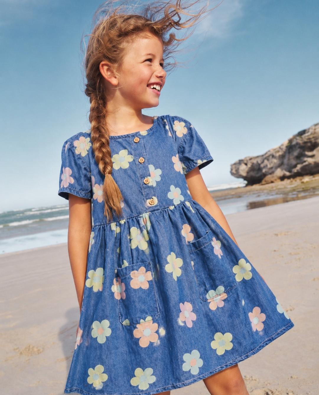 Floral Denim Dress