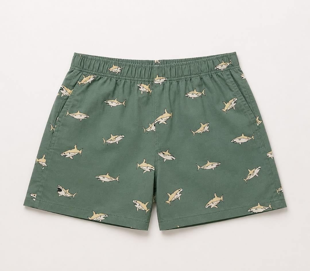 Shark Print Swim Shorts