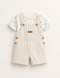 2-Piece Baby Trees Dungaree Set
