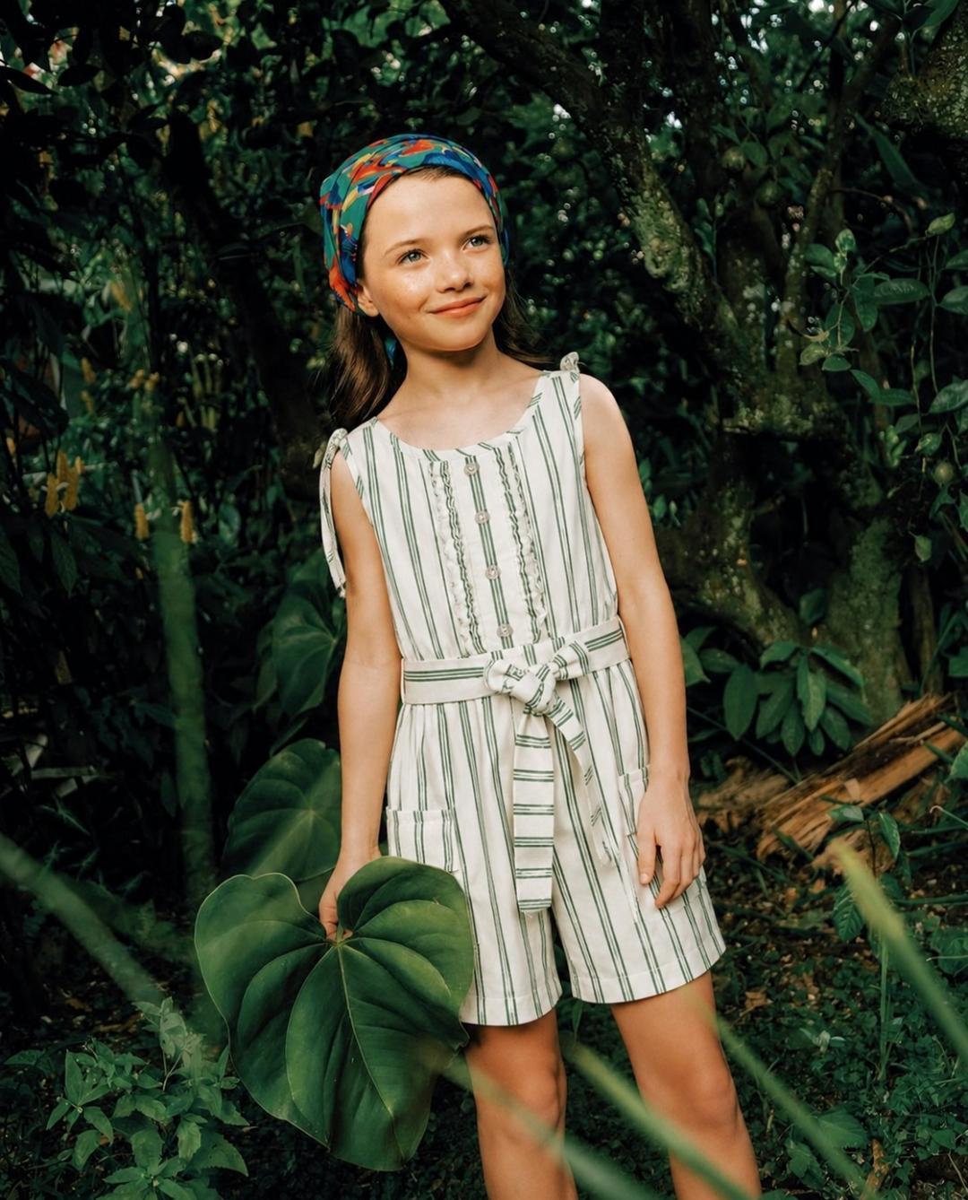 Striped Belted Romper